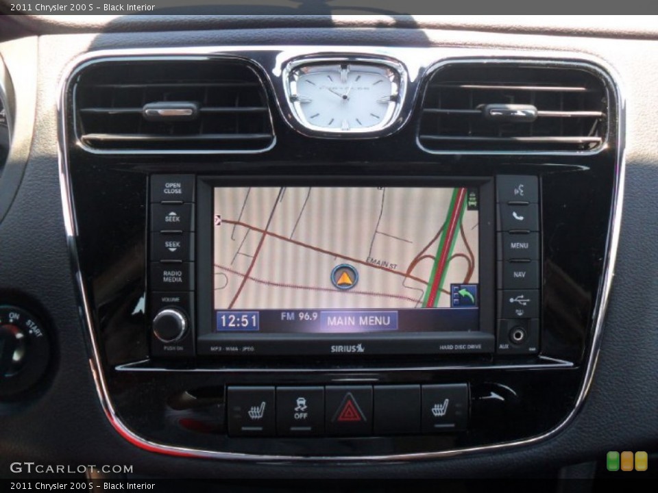 Black Interior Navigation for the 2011 Chrysler 200 S #51362630