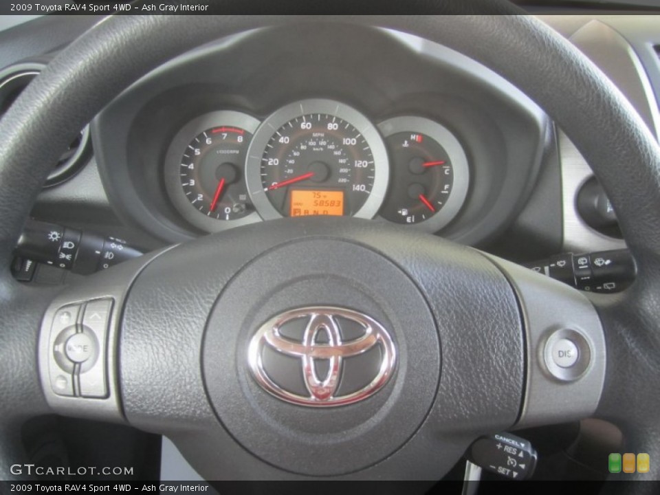 Ash Gray Interior Steering Wheel for the 2009 Toyota RAV4 Sport 4WD #51380362