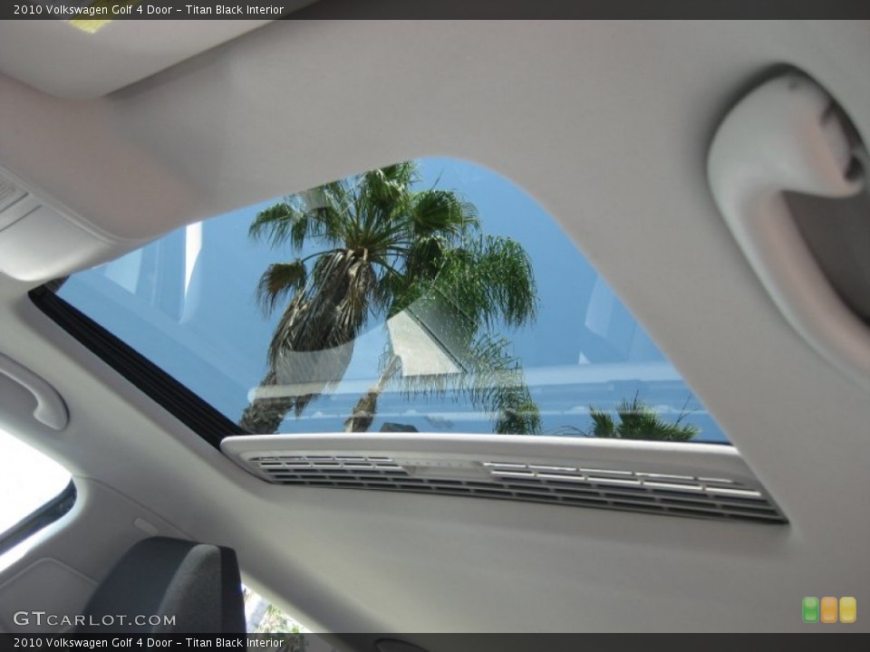 Titan Black Interior Sunroof for the 2010 Volkswagen Golf 4 Door #51380899