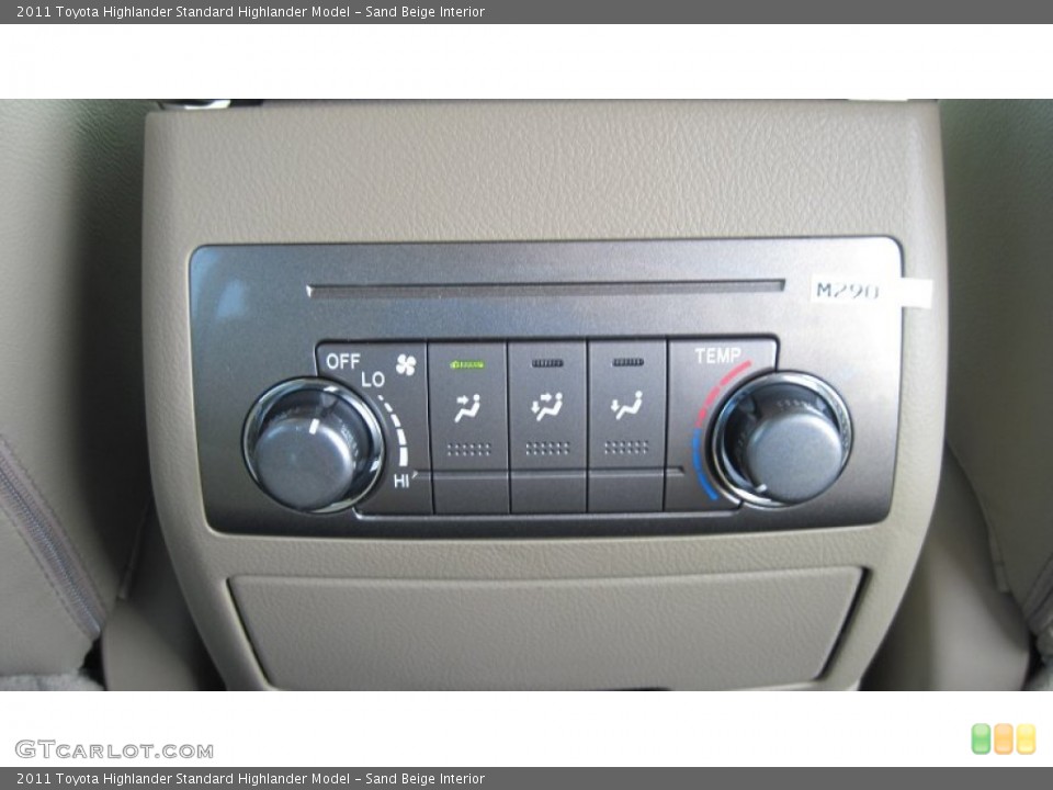 Sand Beige Interior Controls for the 2011 Toyota Highlander  #51384655