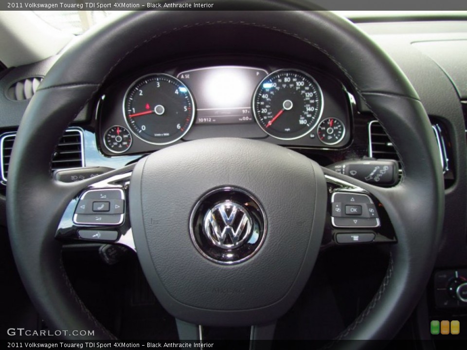 Black Anthracite Interior Steering Wheel for the 2011 Volkswagen Touareg TDI Sport 4XMotion #51392864