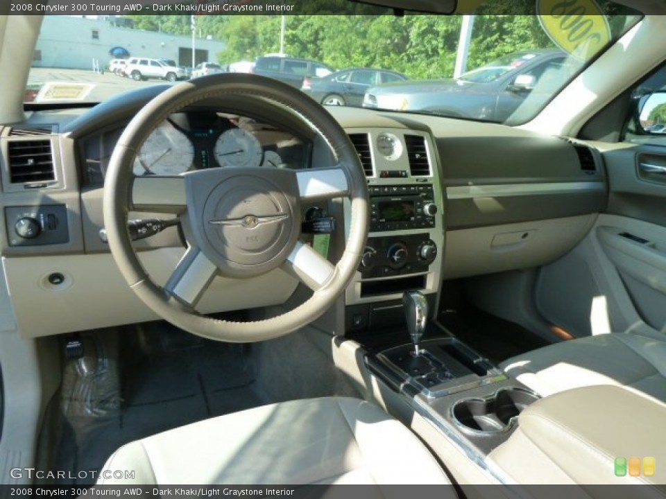 Dark Khaki/Light Graystone Interior Dashboard for the 2008 Chrysler 300 Touring AWD #51394679