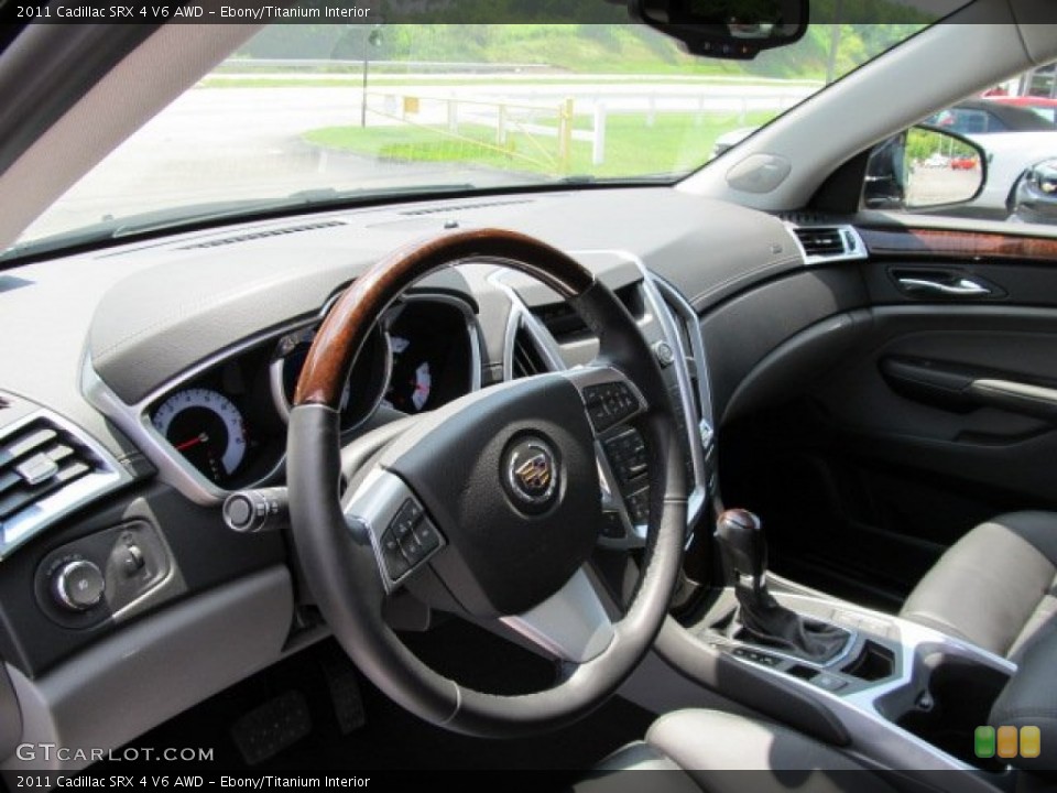 Ebony/Titanium Interior Steering Wheel for the 2011 Cadillac SRX 4 V6 AWD #51399110