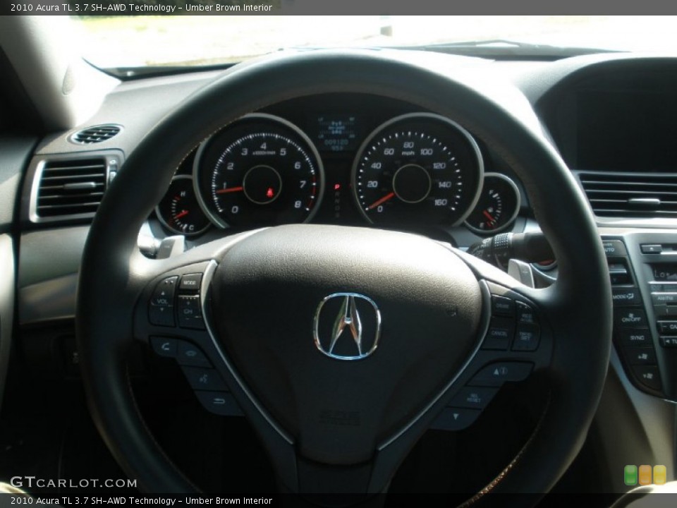 Umber Brown Interior Steering Wheel for the 2010 Acura TL 3.7 SH-AWD Technology #51400515