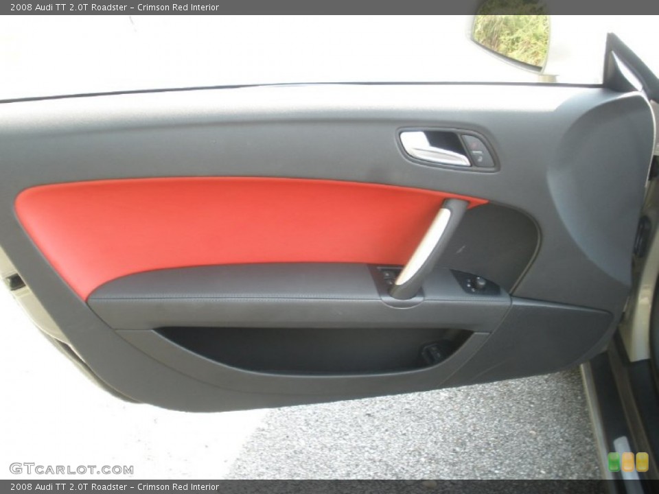 Crimson Red Interior Door Panel for the 2008 Audi TT 2.0T Roadster #51400706