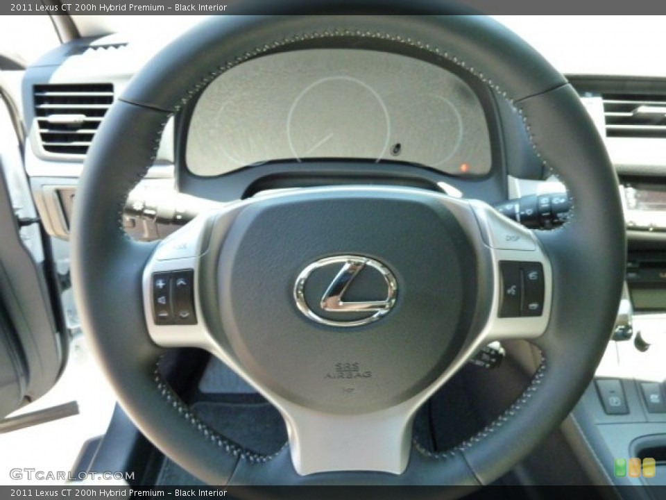 Black Interior Steering Wheel for the 2011 Lexus CT 200h Hybrid Premium #51401468