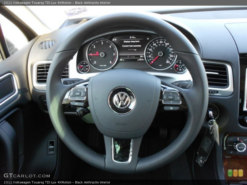 Black Anthracite Interior Steering Wheel for the 2011 Volkswagen Touareg TDI Lux 4XMotion #51404318