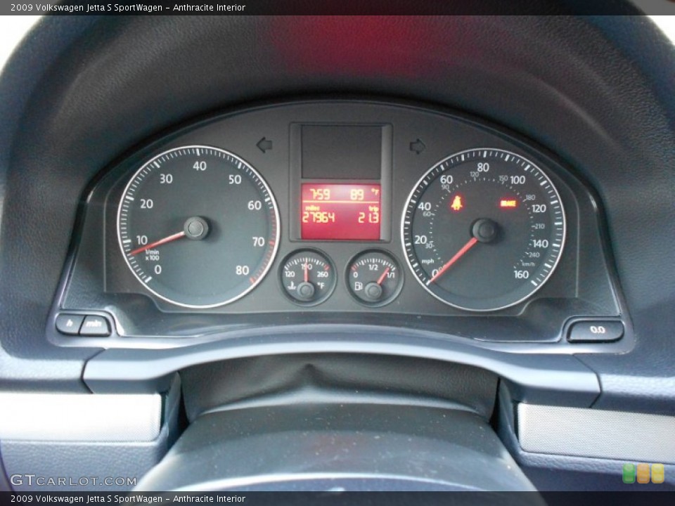 Anthracite Interior Gauges for the 2009 Volkswagen Jetta S SportWagen #51406308