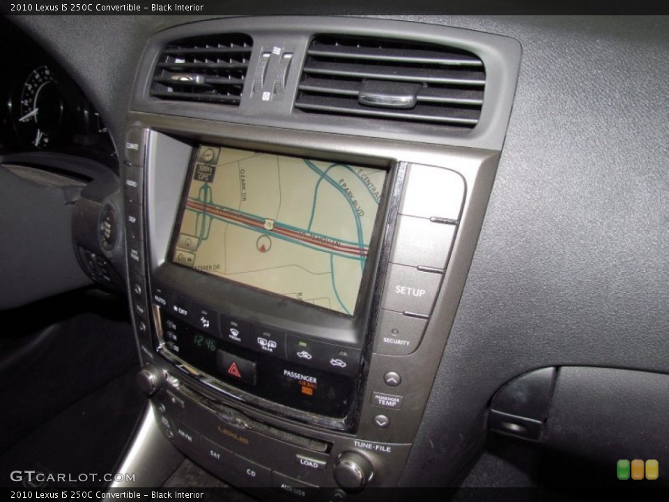 Black Interior Navigation for the 2010 Lexus IS 250C Convertible #51409335