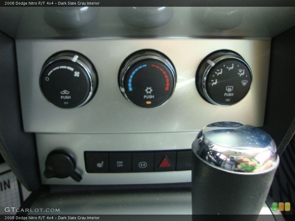 Dark Slate Gray Interior Controls for the 2008 Dodge Nitro R/T 4x4 #51416306