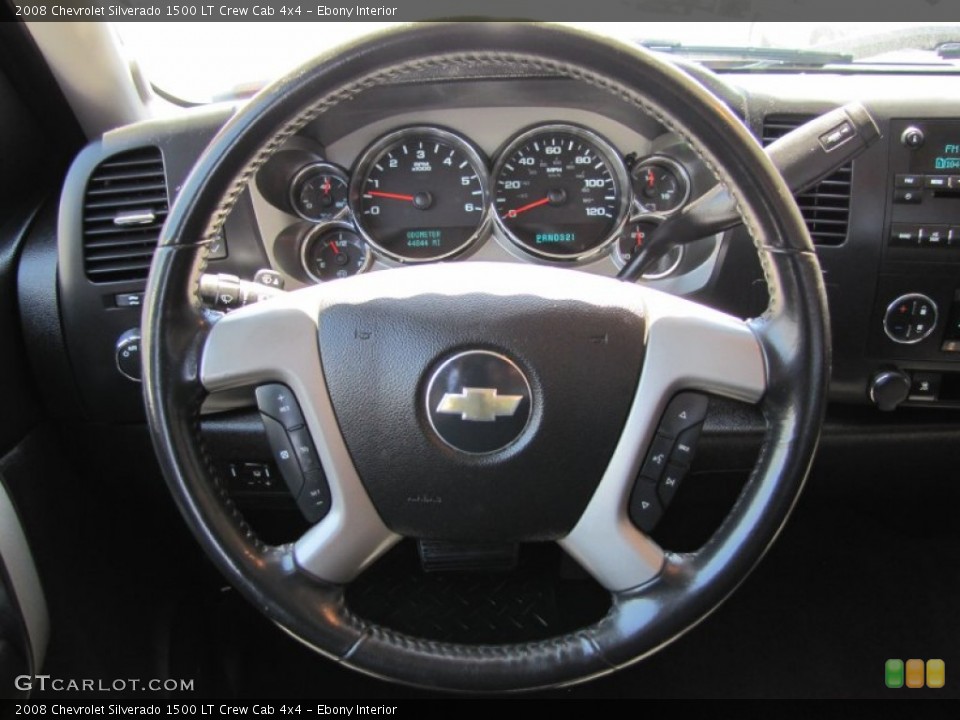 Ebony Interior Steering Wheel for the 2008 Chevrolet Silverado 1500 LT Crew Cab 4x4 #51416645