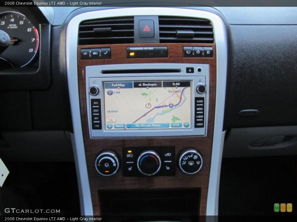 Light Gray Interior Controls for the 2008 Chevrolet Equinox LTZ AWD #51418934