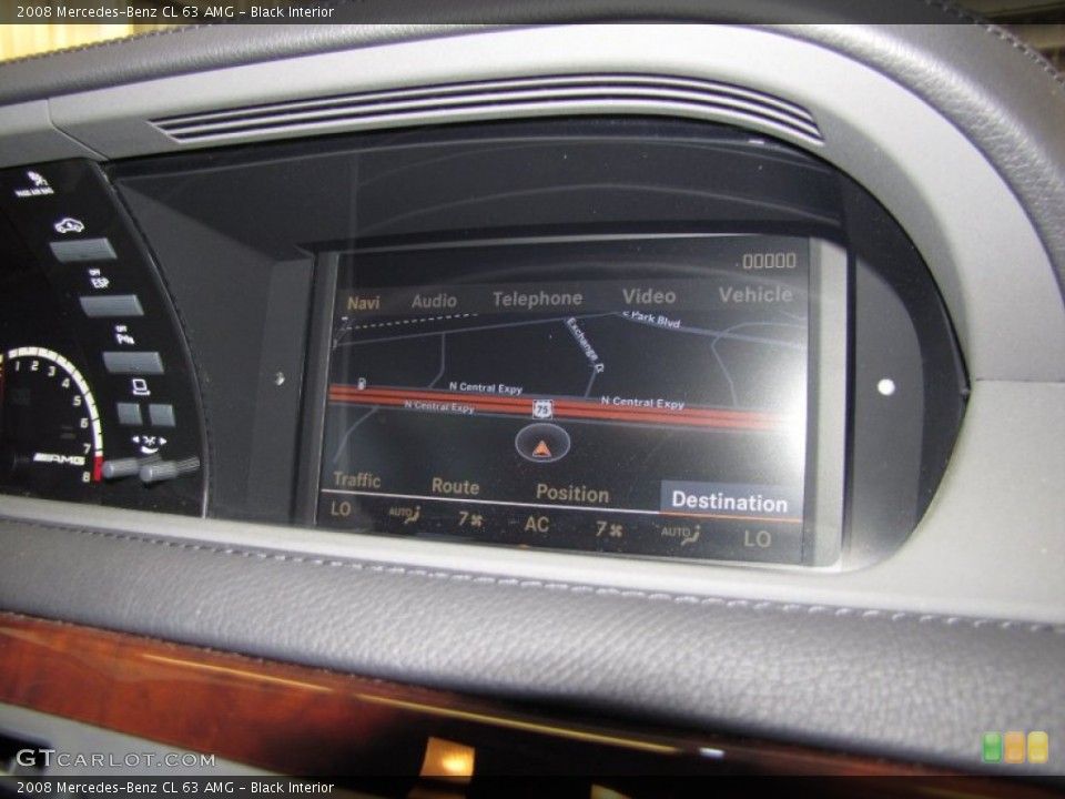 Black Interior Navigation for the 2008 Mercedes-Benz CL 63 AMG #51422010