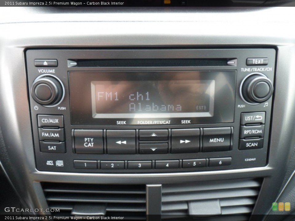 Carbon Black Interior Controls for the 2011 Subaru Impreza 2.5i Premium Wagon #51422536
