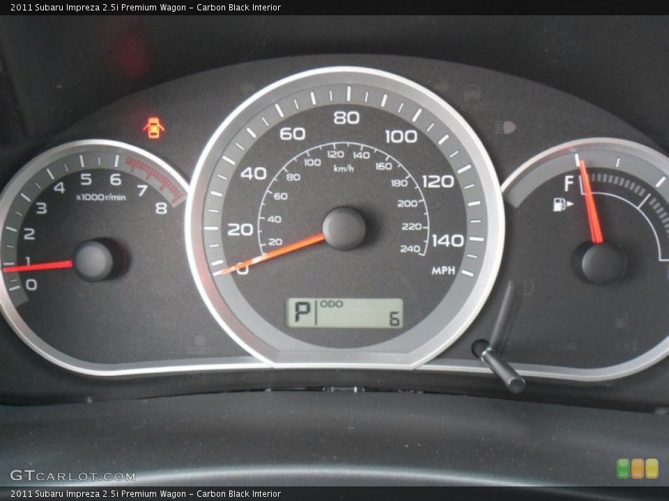 Carbon Black Interior Gauges for the 2011 Subaru Impreza 2.5i Premium Wagon #51422542