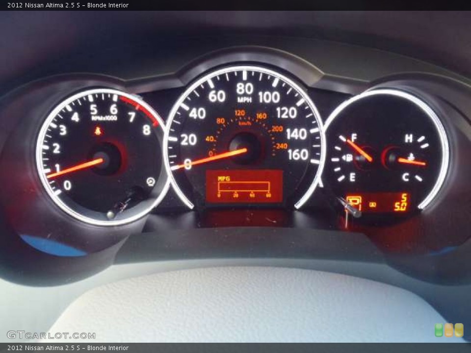 Blonde Interior Gauges for the 2012 Nissan Altima 2.5 S #51426456