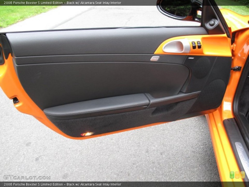 Black w/ Alcantara Seat Inlay Interior Door Panel for the 2008 Porsche Boxster S Limited Edition #51428118