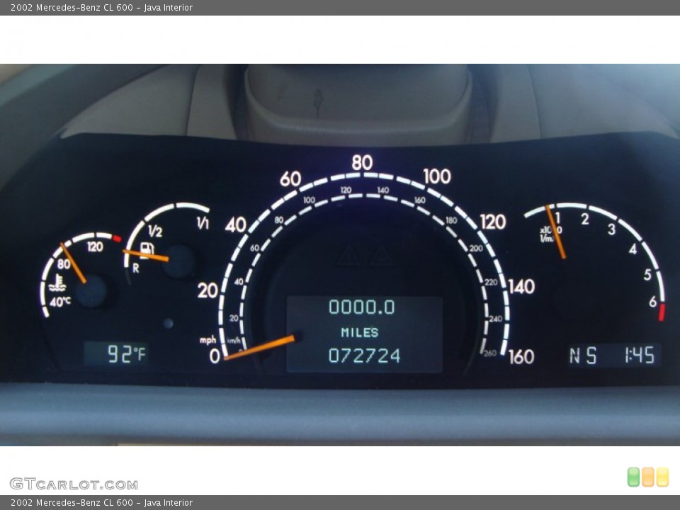 Java Interior Gauges for the 2002 Mercedes-Benz CL 600 #51428418