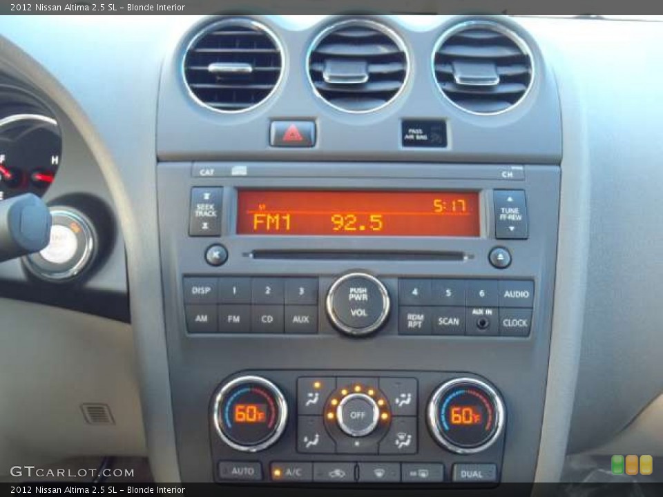 Blonde Interior Controls for the 2012 Nissan Altima 2.5 SL #51428430