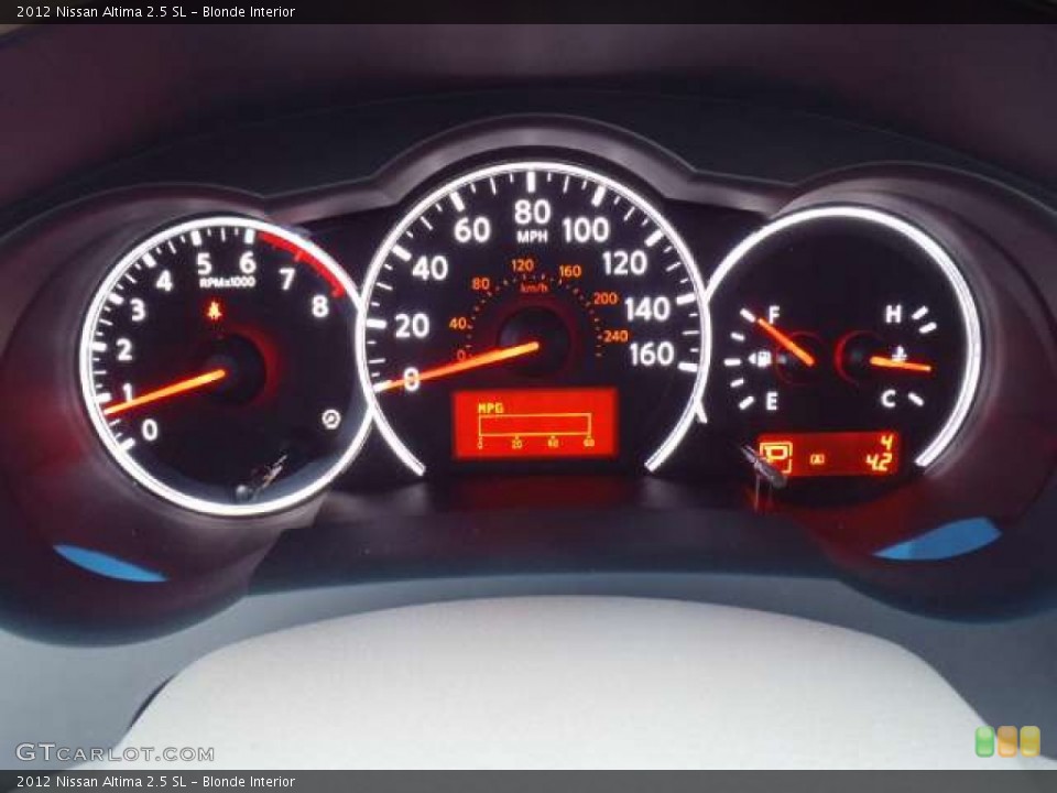 Blonde Interior Gauges for the 2012 Nissan Altima 2.5 SL #51429078
