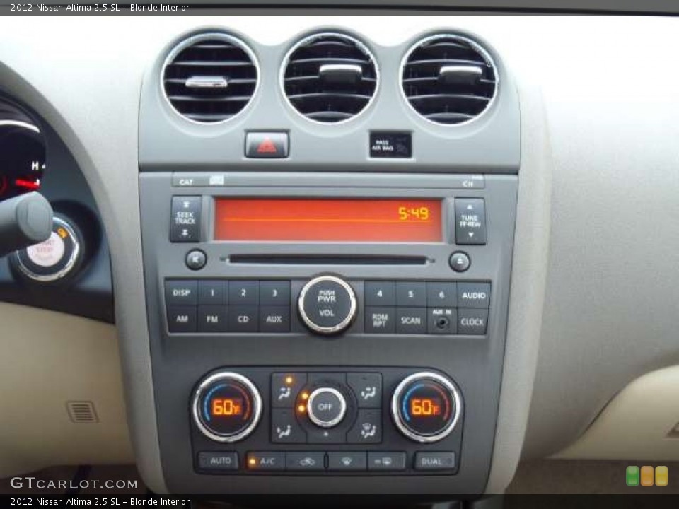 Blonde Interior Controls for the 2012 Nissan Altima 2.5 SL #51429114