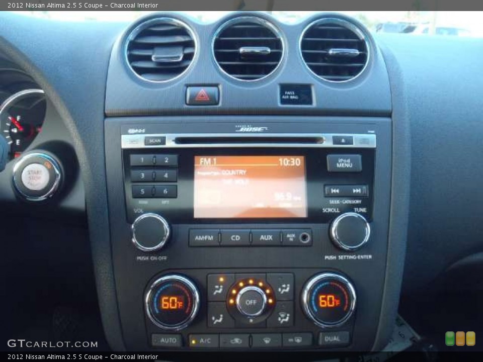 Charcoal Interior Controls for the 2012 Nissan Altima 2.5 S Coupe #51429330