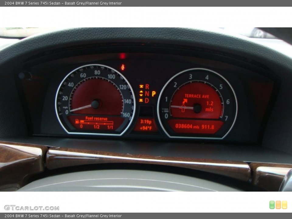 Basalt Grey/Flannel Grey Interior Gauges for the 2004 BMW 7 Series 745i Sedan #51429549