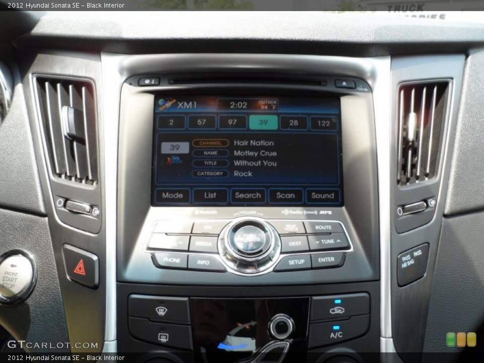 Black Interior Controls for the 2012 Hyundai Sonata SE #51431745