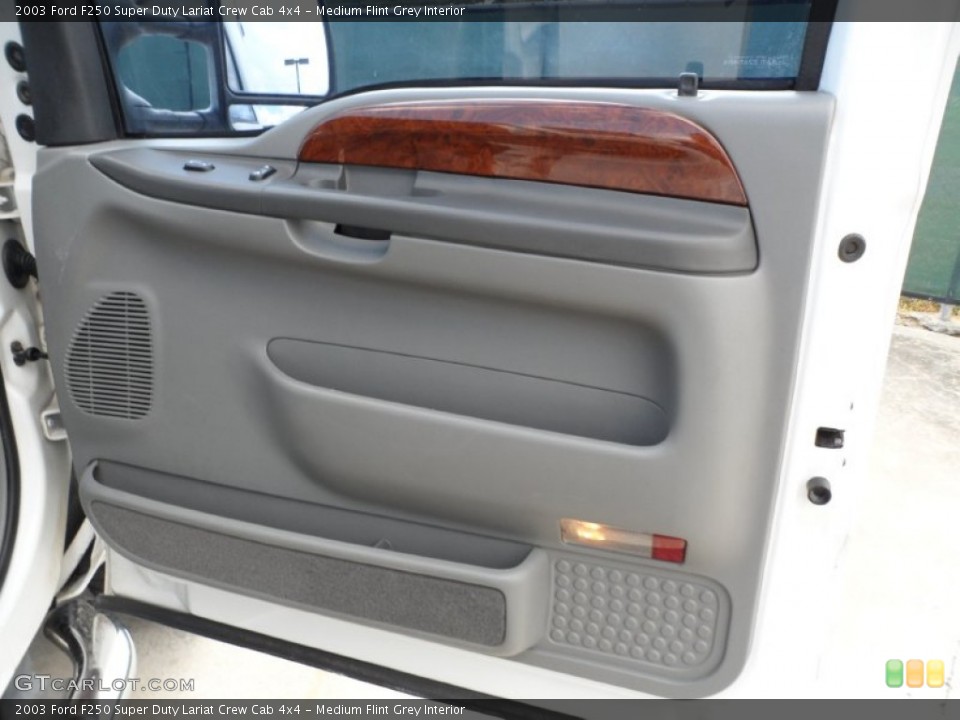 Medium Flint Grey Interior Door Panel for the 2003 Ford F250 Super Duty Lariat Crew Cab 4x4 #51433680