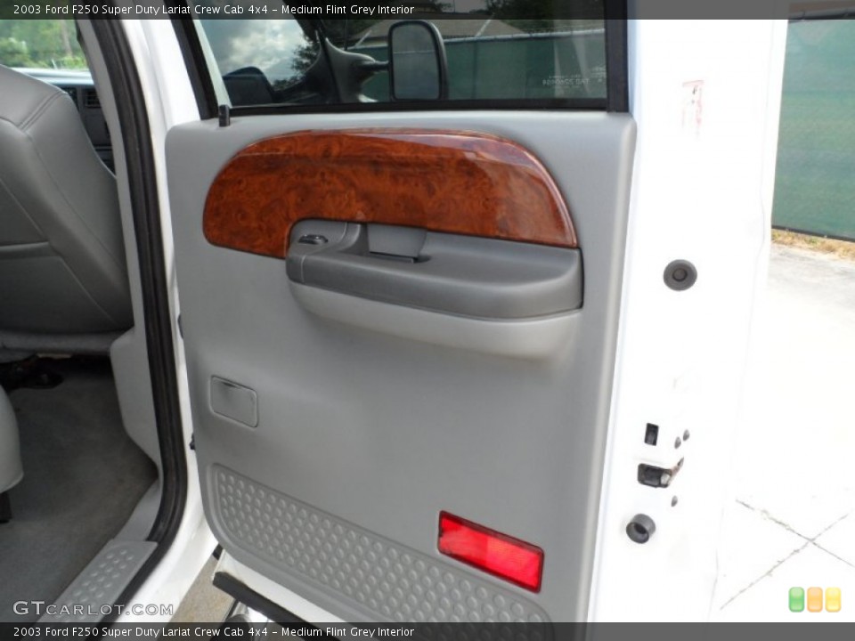Medium Flint Grey Interior Door Panel for the 2003 Ford F250 Super Duty Lariat Crew Cab 4x4 #51433722