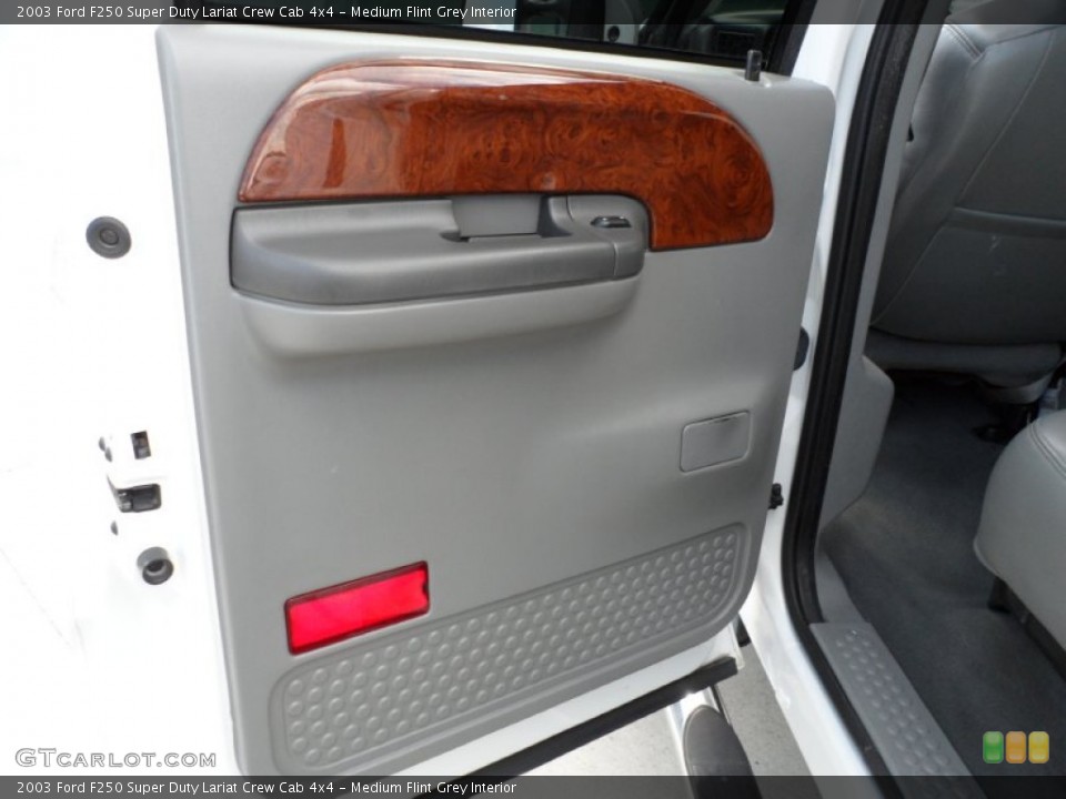 Medium Flint Grey Interior Door Panel for the 2003 Ford F250 Super Duty Lariat Crew Cab 4x4 #51433767