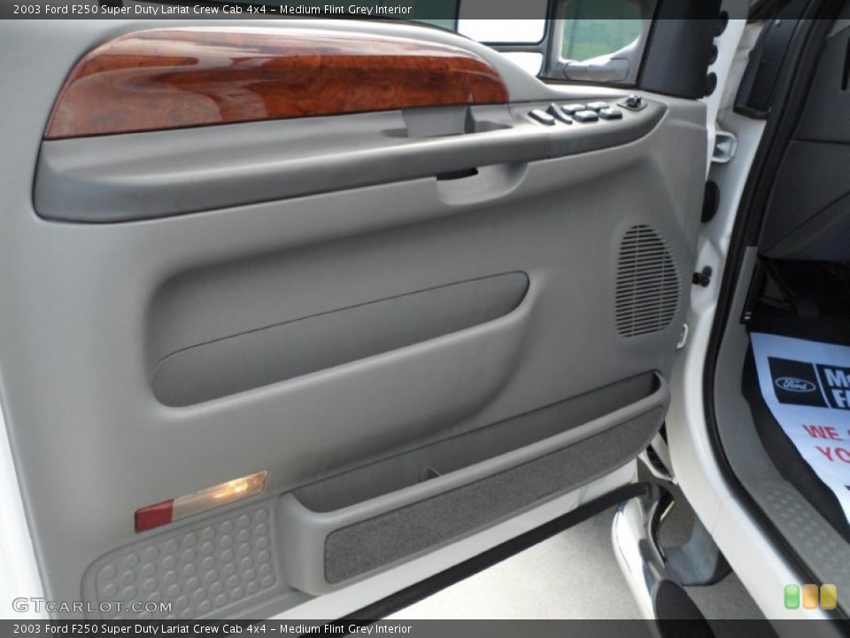 Medium Flint Grey Interior Door Panel for the 2003 Ford F250 Super Duty Lariat Crew Cab 4x4 #51433801
