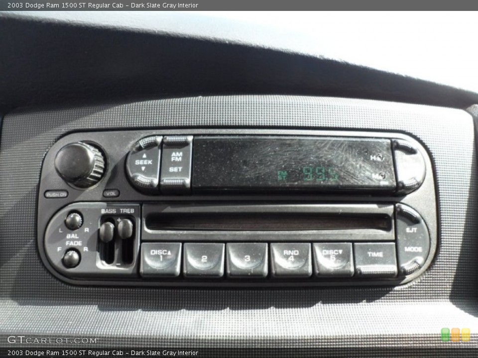 Dark Slate Gray Interior Controls for the 2003 Dodge Ram 1500 ST Regular Cab #51434550