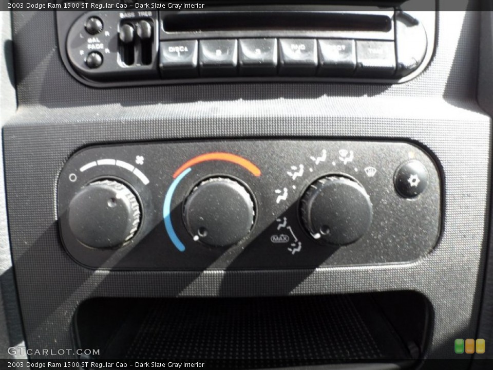 Dark Slate Gray Interior Controls for the 2003 Dodge Ram 1500 ST Regular Cab #51434565