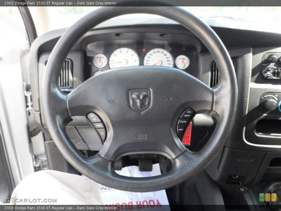 Dark Slate Gray Interior Steering Wheel for the 2003 Dodge Ram 1500 ST Regular Cab #51434595