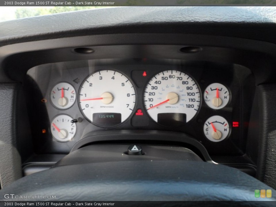 Dark Slate Gray Interior Gauges for the 2003 Dodge Ram 1500 ST Regular Cab #51434610