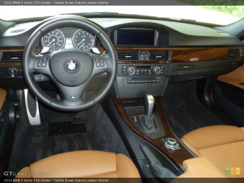 Saddle Brown Dakota Leather Interior Dashboard for the 2010 BMW 3 Series 335i Sedan #51435741