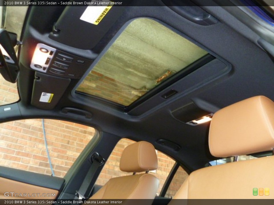 Saddle Brown Dakota Leather Interior Sunroof for the 2010 BMW 3 Series 335i Sedan #51435969