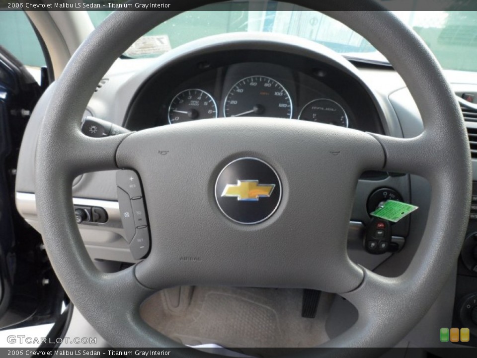 Titanium Gray Interior Steering Wheel for the 2006 Chevrolet Malibu LS Sedan #51436722