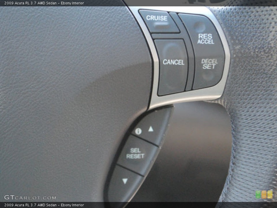 Ebony Interior Controls for the 2009 Acura RL 3.7 AWD Sedan #51440049