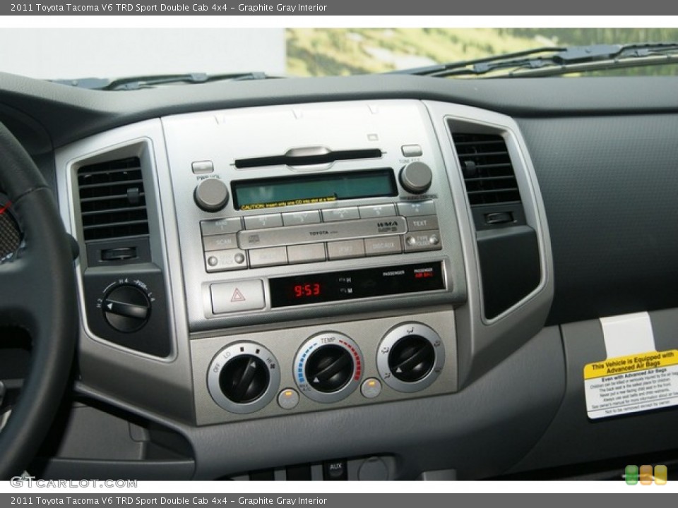 Graphite Gray Interior Controls for the 2011 Toyota Tacoma V6 TRD Sport Double Cab 4x4 #51441627