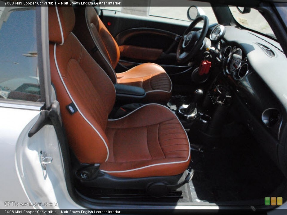 Malt Brown English Leather Interior Photo for the 2008 Mini Cooper Convertible #51442329