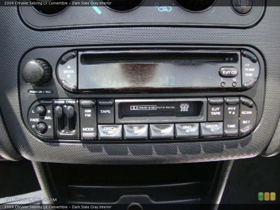 Dark Slate Gray Interior Controls for the 2004 Chrysler Sebring LX Convertible #51443535
