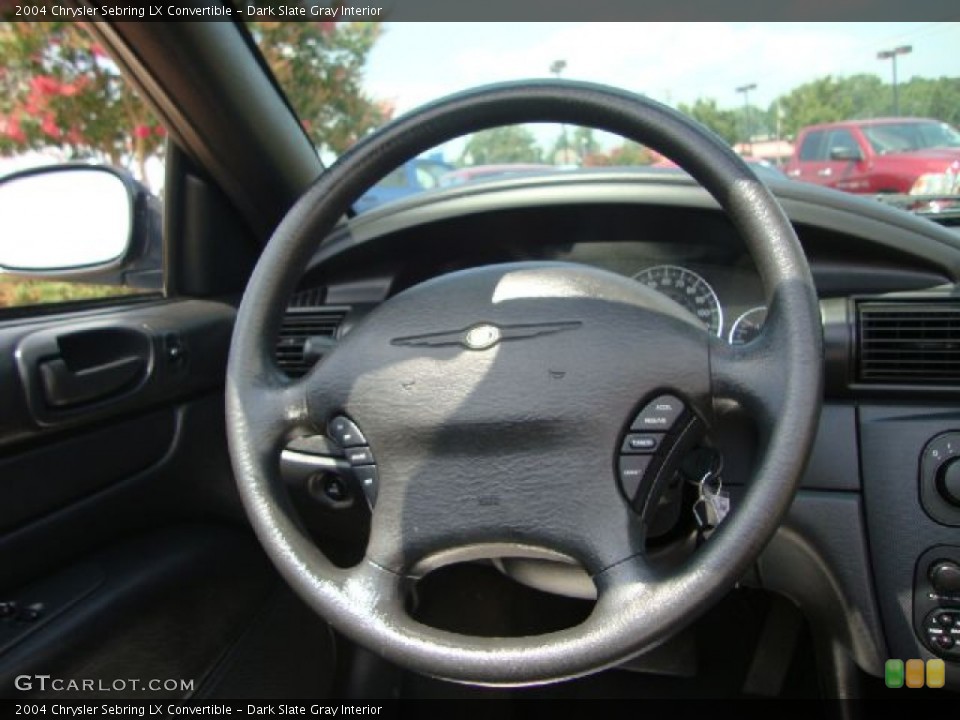 Dark Slate Gray Interior Steering Wheel for the 2004 Chrysler Sebring LX Convertible #51443565