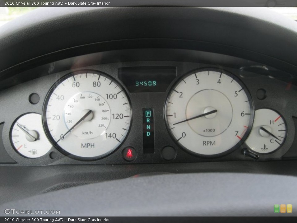 Dark Slate Gray Interior Gauges for the 2010 Chrysler 300 Touring AWD #51450306