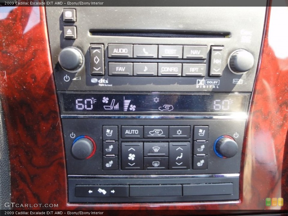 Ebony/Ebony Interior Controls for the 2009 Cadillac Escalade EXT AWD #51451476