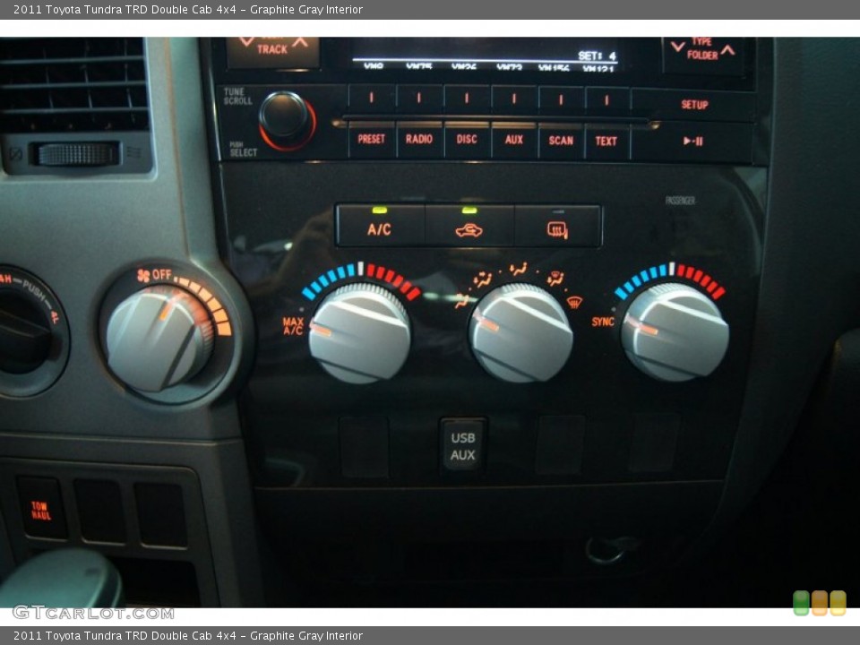 Graphite Gray Interior Controls for the 2011 Toyota Tundra TRD Double Cab 4x4 #51455022