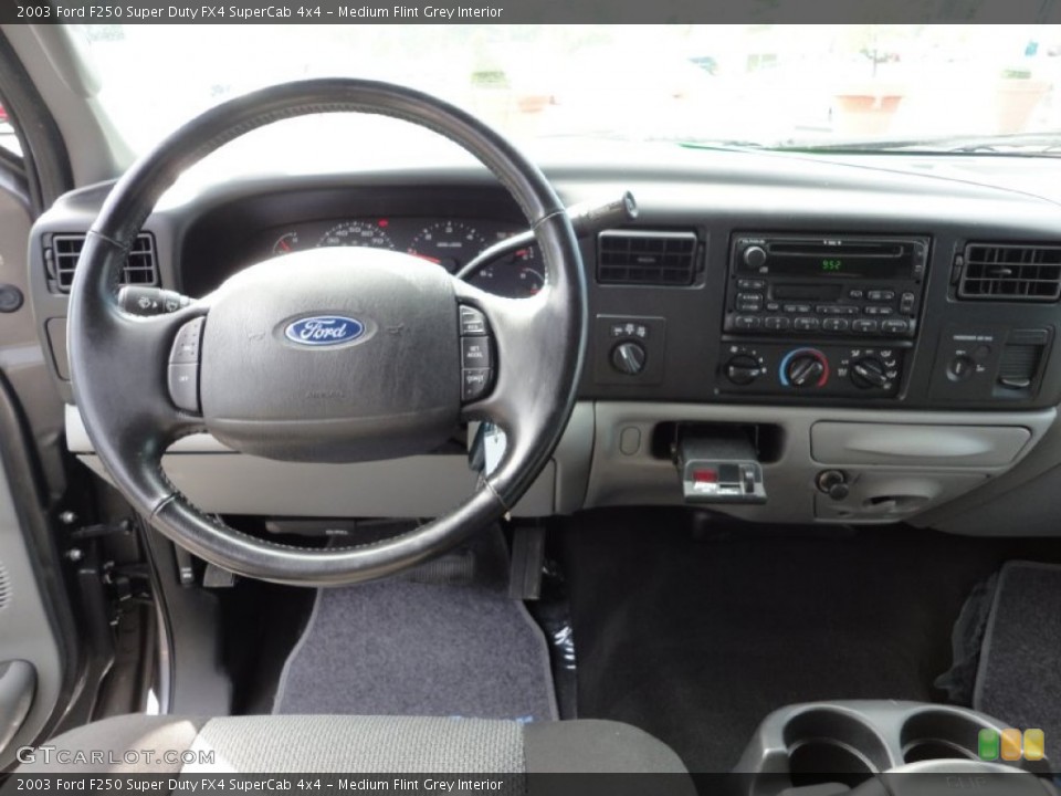 Medium Flint Grey Interior Dashboard for the 2003 Ford F250 Super Duty FX4 SuperCab 4x4 #51457704