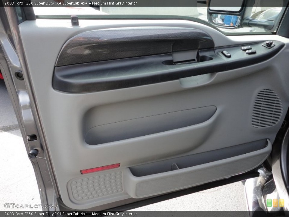 Medium Flint Grey Interior Door Panel for the 2003 Ford F250 Super Duty FX4 SuperCab 4x4 #51457719