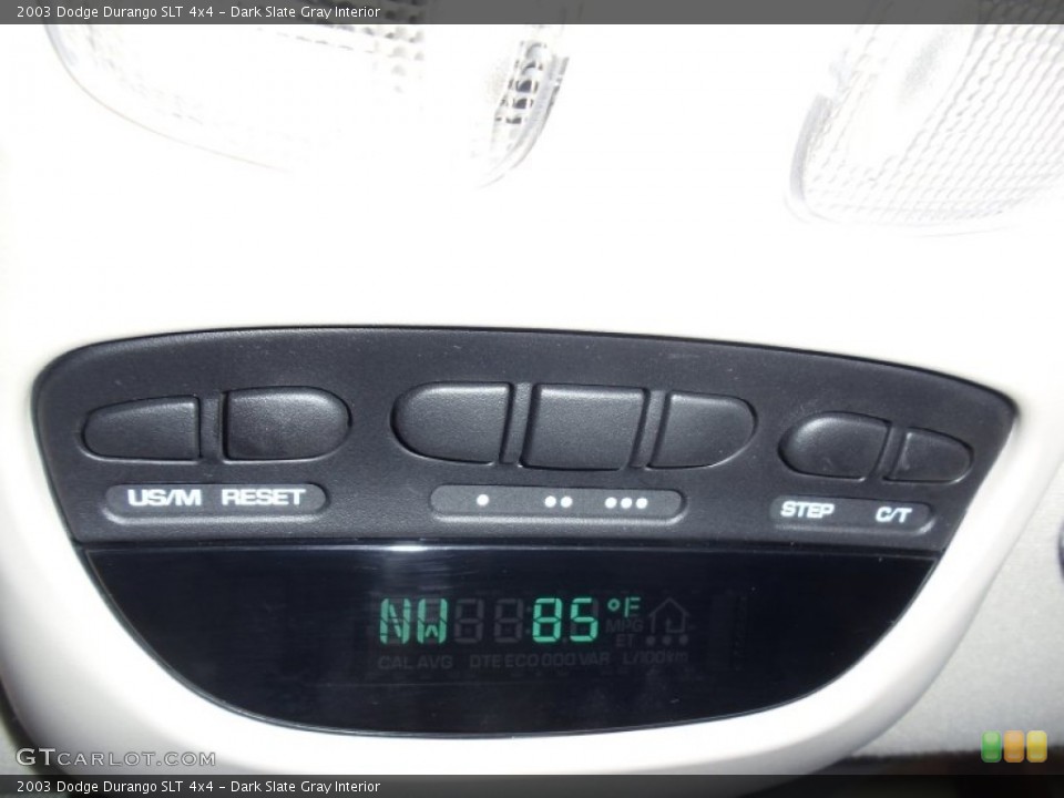 Dark Slate Gray Interior Controls for the 2003 Dodge Durango SLT 4x4 #51464628
